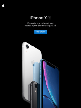 iPhone XR. Pre-order now by Apple 9
