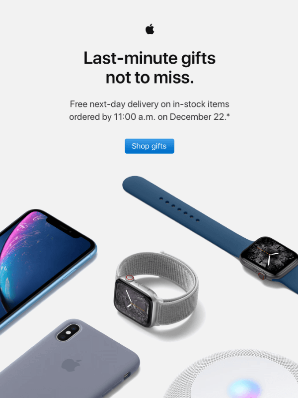Order last-minute gifts from Apple Email by Apple 1