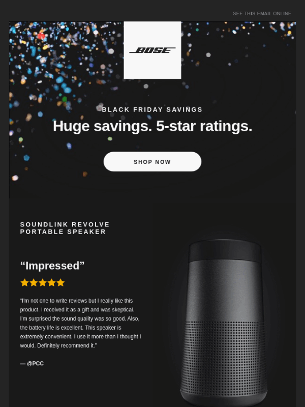 Bose have some amazing product emails Email by Bose 11