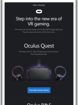Pre-order Oculus Quest and Oculus Rift S now Email by Oculus 3